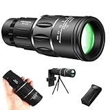 Brivibe Monocular Bifocal Optical Zoom, 16x52 Monocular Bifocal Optical Zoom Telescope, High Definition Handheld Monoculars Telescope (1 pcs)