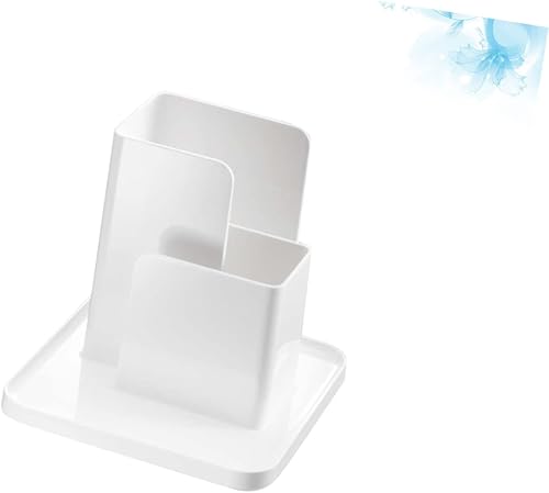 Miniatura 9 de Cabilock Para el caso del teléfono del hogar del escritorio Caddy Control Contenedor de control remoto blanco multifuncional Compartimento de