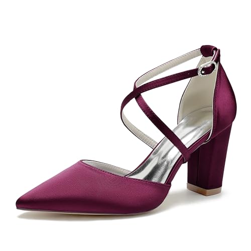 Escarpins de soirée haut de gamme en satin à talon haut 8.5cm