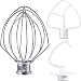 KSM150 Mixer Kit Includes K45DH Dough Hook, K45WW Wire Whip, K45B Coated Flat Blade Paddle with Scraper, 3 Pieces Stand Mixers Repair Set Fits for Kenmore, Roper, Maytag, Easy for Kitchen and Life
