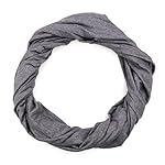 Infinity Scarf with Hidden Pockets Converts to Blanket and Wrap Travel Blanket Tube Scarf Wearable Blankets for Women Perfect for Travel, Grey - Image 3