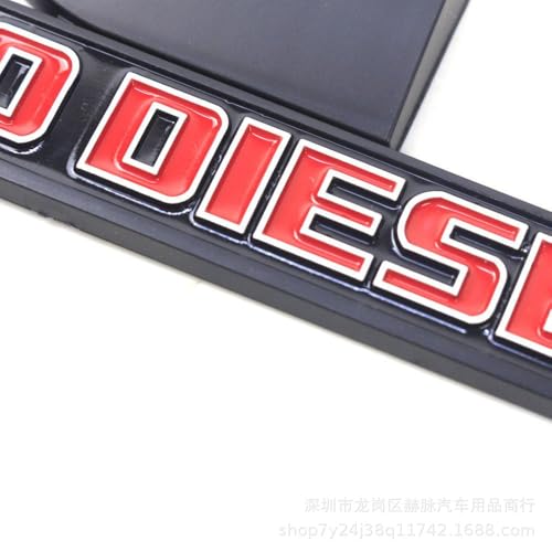 Image of Pair Set Compatible with Cummin Turbo Emblem 3D Fender Badges Nameplate for 2500 3500 (Black Red)