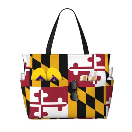 Sac fourre-tout imprimé Maryland grand sac de shopping et de travail