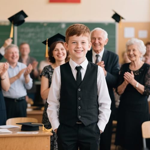 Boys Linen Suit Vest for Kids Casual Slim Fit Beach Wedding Waistcoat Teens Prom Party Dress Vests Toddler Tuxedo3