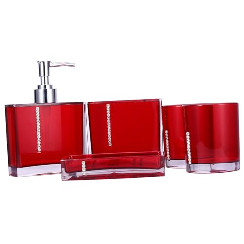 Accesorios de baño acrílicos resistentes a arañazos Rengue set de 5 piezas 4