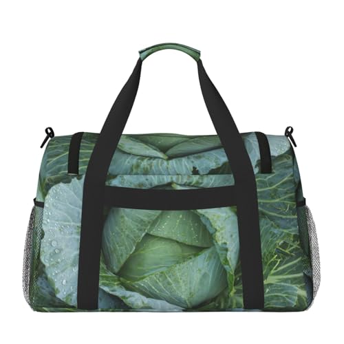 Bright Cabbage Print Everyday Use Travel Duffle Bag Large Capacity Travel Bag Stylish Functional Bag2