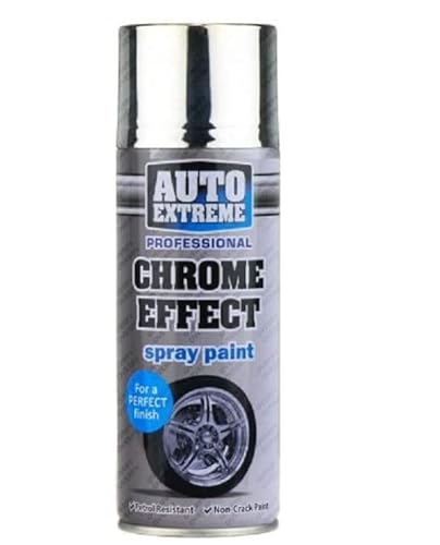 YSAMAX 1x Chrome Effect Gloss Multi-Purpose Aerosol Spray Paint 400ml (1 Pack)