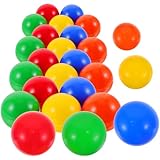 WEKAMOS 25 Stück 4cm Aufklappbare Tombola Bälle aus PVC Bunte Lotteriekugeln für Gewinnspiele Party Freizeitaktivitäten