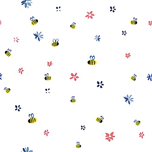 Papiers peints fleurs d'abeille décoration muraux meuble chambre salon - 3