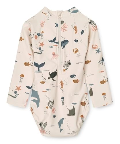 Toddler Girls One Piece Swimsuit Long Sleeve Bathing Suit Zipper Rash Guard Pink Cherry Swimwear with Snap2