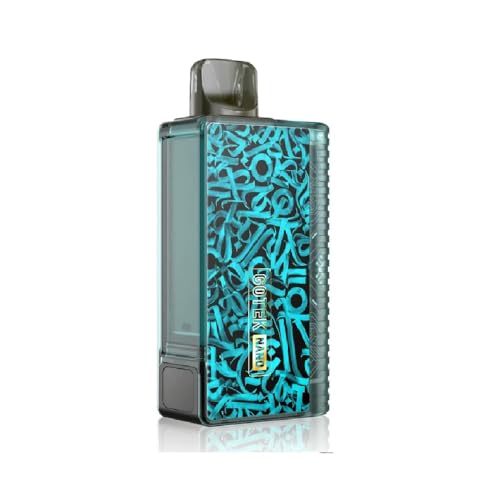 Aspire GOTEK NANO Vape Kit [Letters/Green] - Compact Portable Large Battery Simple Operation Ideal for MTL Run Nic Salts E Cigarettes Refillable and Rechargeable No Nicotine