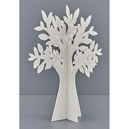 Albero della vita in legno BIANCO doppio 40 cm ALLESTIMENTO FESTA