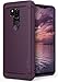 Ringke Onyx Compatible with LG G7 ThinQ Case Brushed Metal Design Flexible & Slim Dynamic Stroked Line Pattern Durable Anti Slip Shock Absorbent Cover for G7 Thin Q - Lilac Purple