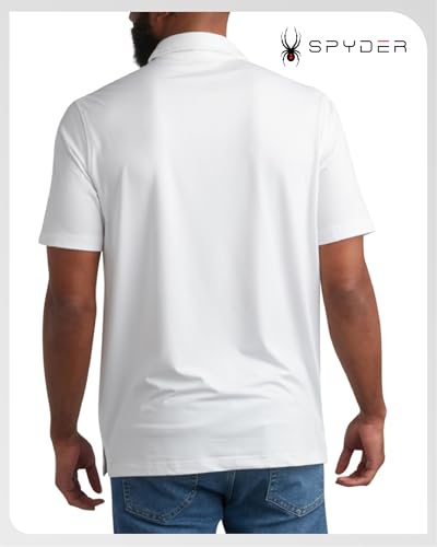 Spyder Mens Golf Polo Shirt - Super Soft Moisture Wicking Athletic Fit Performance Collared Golf Shirts for Men (Sizes: S-XL)4