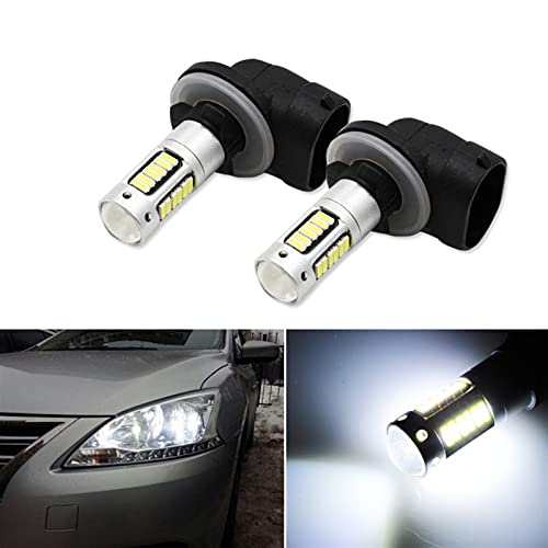 �ԗpLED�o���u 2�s�[�XH27 881 880 LED�d��4014 30SMD�t�H�O�����vDC12V 6000K�z���C�g�I�[�g�I�[�g�t�H�O�����v�^�]�����j���O���C�g �ԁA�g���b�N�ASUV�A�o���p (Emitting Color : White)