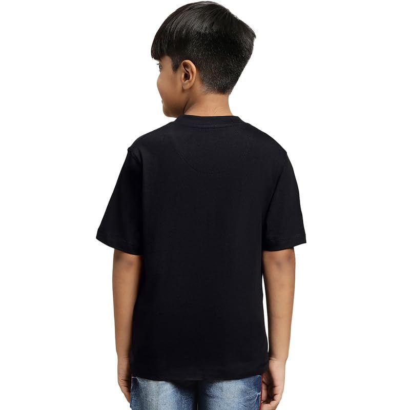 Image of Kidsville Spiderman Printed Regular Fit Orange Cotton Boy's T-Shirt