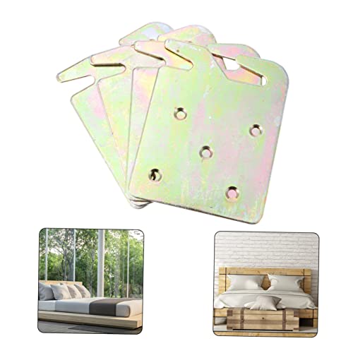 MERRYHAPY 4pcs Bed Rail Accessories Full Size Hook Bed Rails Bed Hardware Bracket for Wood Bed Frame