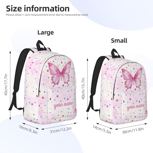 Custom Backpack for Men Women, Personalized Backpack with Name, Customized Casual Backpacks Gifts for Picnic Travel Camping Work 16in2