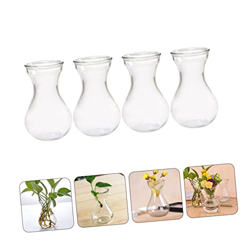 Artibetter 4pcs Hyacinth Vase Crystal Decorations for Home Retro Decor Miniture Decoration Hydroponic Vase Hyacinth Flower Vases Small Flower Vases Glass Transparent Glass Flower Vase Adorn - Image 2