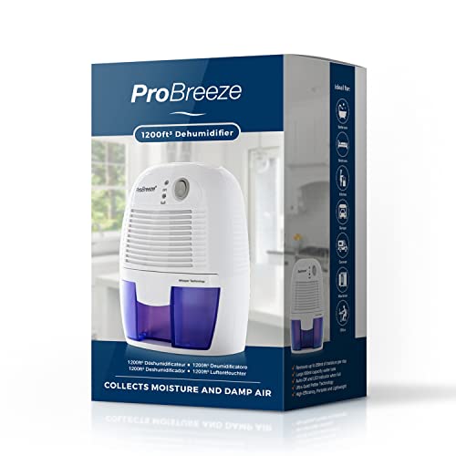 Pro Breeze® Osuszacz Powietrza Elektryczny Wilgoci Pleśni, Zbiornik 500 ml, Odwilżacz do Domu Łazienki Garażu Piwnicy, Mały Pochłaniacz dla Alergików Zwierząt Dzieci Niemowląt, 21 Watt