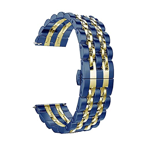 Bracelet de montre en acier inoxydable noir 20mm et 22mm à libération rapide