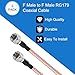 TUOLNK F Type Coax Cable 75ohm F Male Plug to F Male Plug Extension Assembly Cable RG179 20inch (50cm) WiFi Antenna Jumper Coaxial Cable 2 Pack