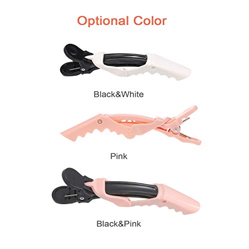 mewmewcat Grampos de cabelo,5 Pcs Plástico Antiderrapante Grampos de Cabelo Cabeleireiro Styling Cli