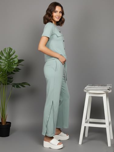Image of CHKOKKO Women Jogging Suit Casual Summer Track Suit Co-Ord Set