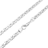 Die Oberfläche der Königskette ist hochglanzpoliert und vierkant/vierseitig diamantiert