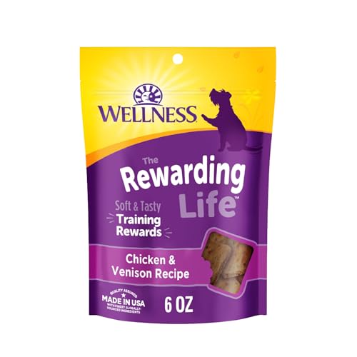 Image of Wellness Rewarding Life Soft Dog Training Treats, Natural, Grain Free, Chicken and Venison Recipe, 6 oz Bag