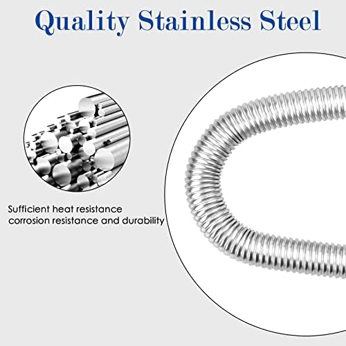 Jinlaili Diesel Heater Exhaust Pipe Stainless Steel, Flexible Exhaust Hose with 2 Stainless Steel Clamps for Car Parking Heater, Car Exhaust, Fuel Tank Vent Gas, Crude Oil Heater - D:2.5cm , 60cm