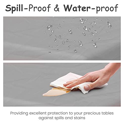 14 Pack Premium Silver Plastic Tablecloth - 54 X 108 In. Disposable Rectangle Plastic Table Cloth - Decorative Rectangle Table Cover Smooth Tablecloth - Disposable Table Cloths For Parties, Weddings #TOP3