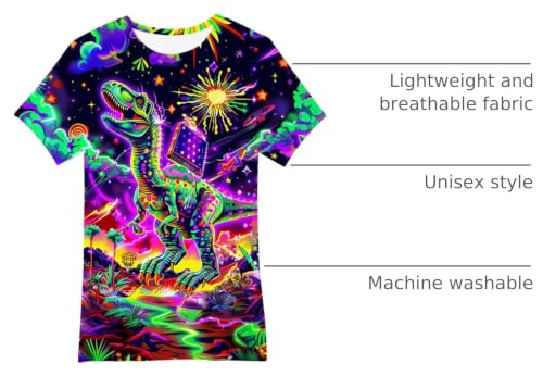 Image of uideazone Tshirts for Boys Kids Short Sleeve T-Shirt 3D Graphic Tee Shirts Tops Clothes 4-16 Years