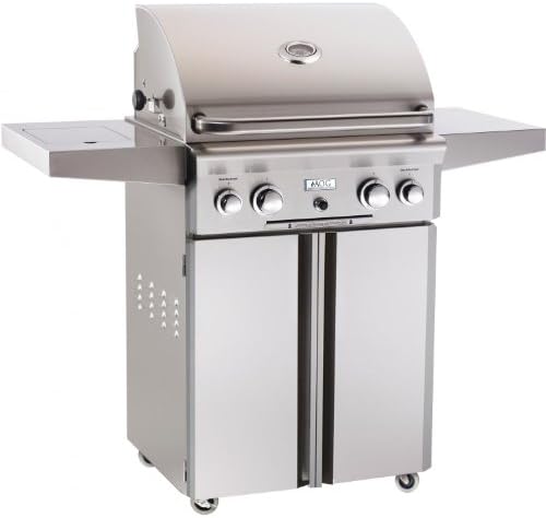 American Outdoor Grill 24 Inch Natural Gas Grill with Rotisserie & Side Burner On Cart
