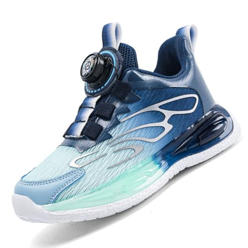 AMLCWZ Hallenschuhe Für Jungen Kinder Tennisschuhe Freizeitschuhe Outdoor Laufschuhe Jugendliche Turnschuhe Sportschuhe Mesh Atmungsaktiv Kinderschuhe Sneaker Deep Blue Moon 40 EU