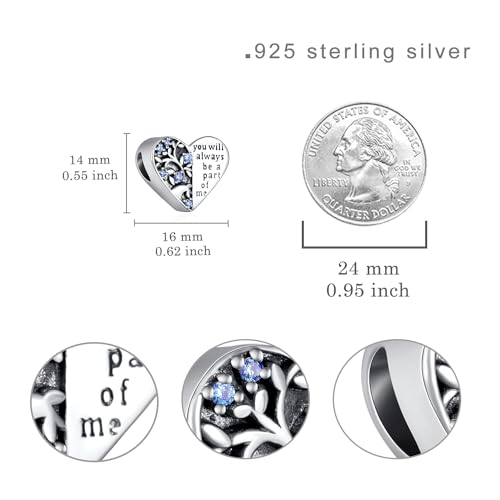 Cremation Charm for Ashes 925 Sterling Silver Tree of Life Urn Beads for Bracelets Keepsake Memory Jewelry for Women4