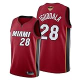 HKOEBST Herren-Basketballtrikot – NBA Miami Heat #28 Andre Iguodala Ärmelloses,Lockeres,,Leichtes,Atmungsaktives,Schnell Trocknendes,Feuchtigkeitsableitendes Fan-Jersey-T-Shirt,Rot,S, 1221SUNY