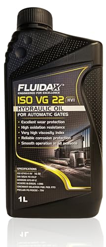 FLUIDAX Hydrauliköl ISO VG 22 HVI 1L – Für FAAC, BFT, NICE, CAME, Fadini und Aprimatic Torantriebe – Hydrauliköl für Hydraulikaggregate und automatische Toranlagen
