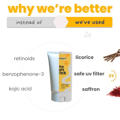 Image of TuCo All Skin Kids Sunscreen Stick With Spf 50|Turmeric, Licorice, Witch Hazel Butter|Uva /Uvb Pa++++|Broad Spectrum|Benzophenone- 3 And Avobenzone Free|Ages 2-5, 5-10, 10-15|14 Gm-Pack Of 2|