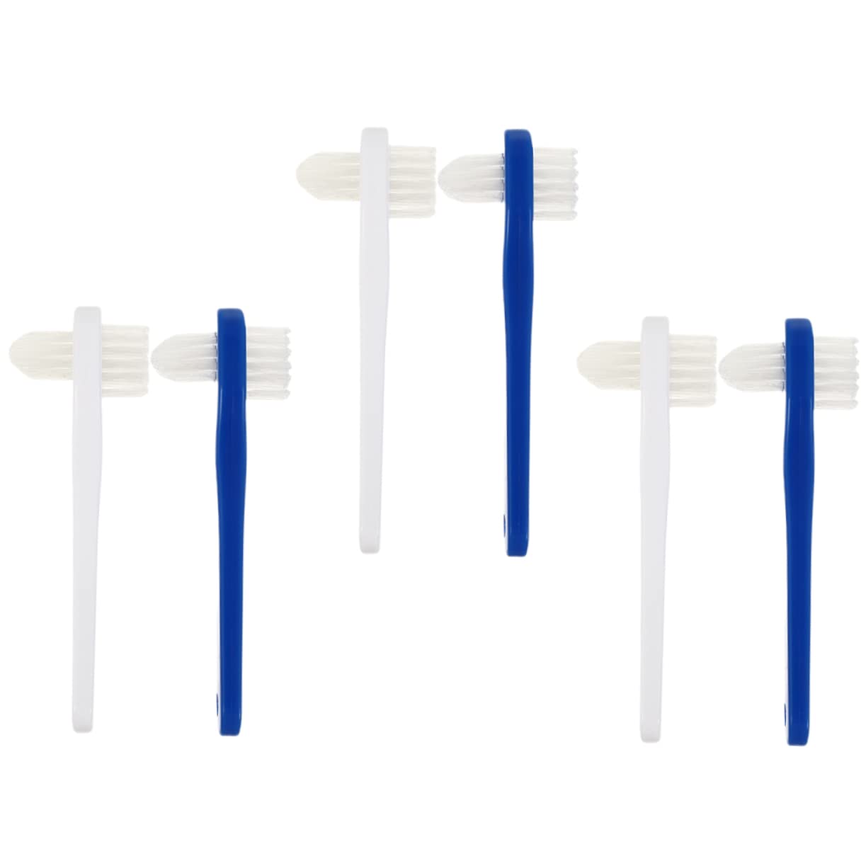 Healvian Pz finto spazzolino a doppia testa pulitore orale spazzolino per denti finti portatile per dentiera fornitura per la della protesi da denti