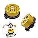 JustYit 2 Pcs Adaptateur de Bouteille de Gaz de Camping Adaptateur Gaz Conversion Tête Adaptateur Connecteur De Buse Rechaud De Gaz Valve Adaptateur pour Bidon en Butane à Visser sur la