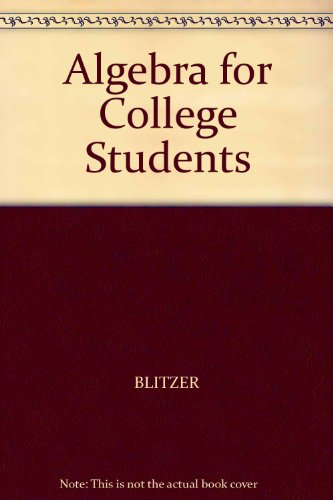 Algebra for College Students 0536396507 Book Cover