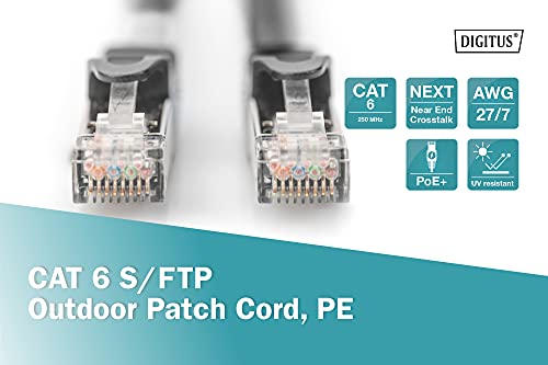 Digitus CAT 6 S-FTP Patch Cord exterior 5 m negro miniatura 4