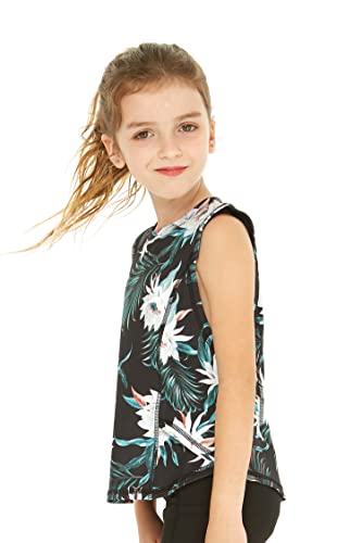 Girl's Hawaiian Athletic Sportswear Tank Top in Floral Patterns3