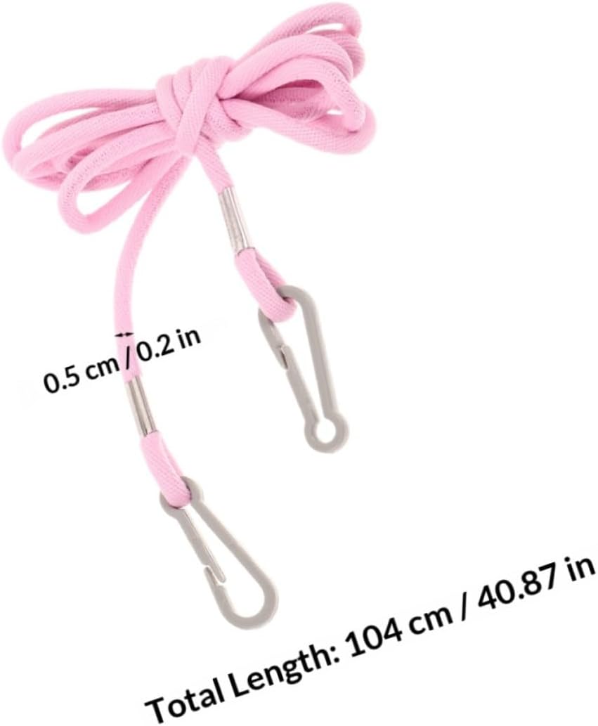 GANAZONO 5pcs Adjustable Pink Nylon Mitten Clips with Lanyard Design, Portable Glove Holder Clips for Winter Everyday Use