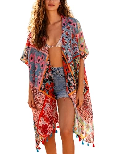 Image of Breezy Lane Kimonos for Women Swimsuit Coverups Beach Cover Up Swimwear Cardigan Summer