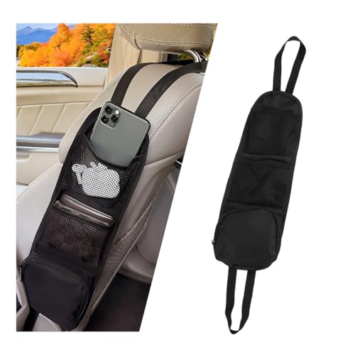 BWBWND Car Seat Side Organizer Front Seat Side Hanging Bag with Mesh Net Pockets Multi-Pocket Vehicle Stuff Holder for Mobile Phone Wallet Drink Universal Car Accessories