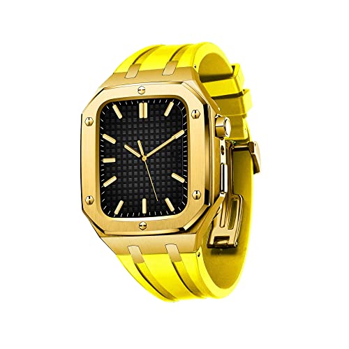 Kit accessoires militaires Apple Watch 45mm avec sangle silicone antichoc pour Series 9 8 7 SE