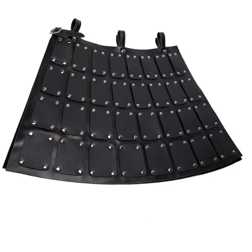 Armure médiévale en similicuir style jupe mercenaire pour déguisement cosplay adulte