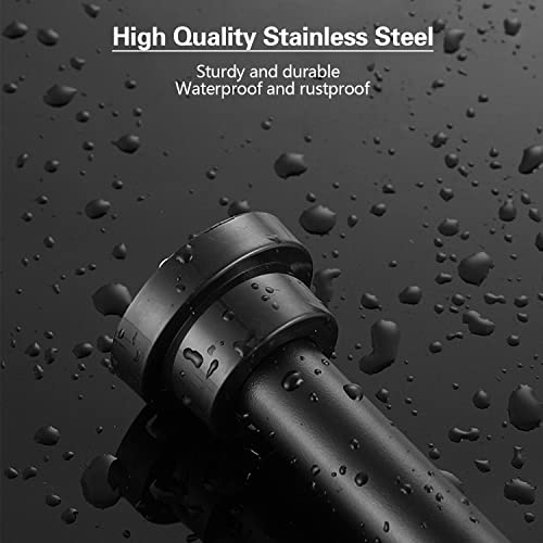 Berlato Black Shower Rod, Sturdy Stainless Steel Curtain Rod, Adjustable Short Extended Curtain Rod, Heavy Duty Spring Loaded Mini Pull Rod, Sizes 15-21 Inch For Windows, Curtains, Closets, Clothes #TOP2